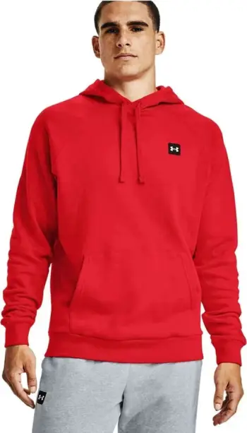 Duks me kapuç Under Armour Rival Fleece për meshkuj, ngjyrë e kuqe