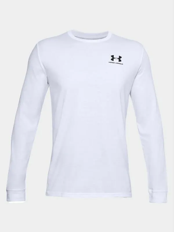Maicë me mëngë të gjata për meshkuj Under Armour, e bardhë - 1