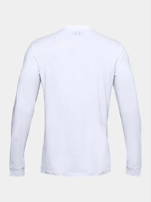 Maicë me mëngë të gjata për meshkuj Under Armour, e bardhë - 2