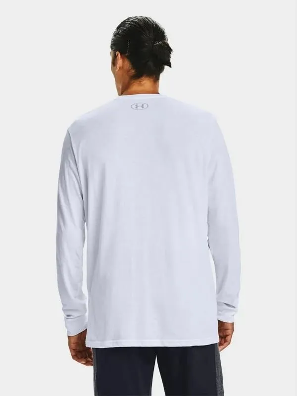 Maicë me mëngë të gjata për meshkuj Under Armour, e bardhë - 3