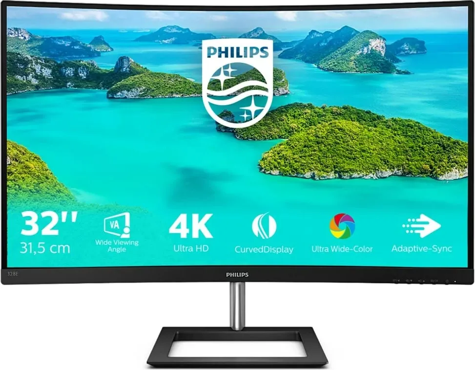 Monitor Philips E Line 328E1CA/00, 31.5", 4K Ultra HD, LCD, i zi - 1