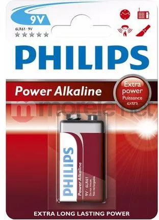 Bateri Philips PowerLife, 9V - 1