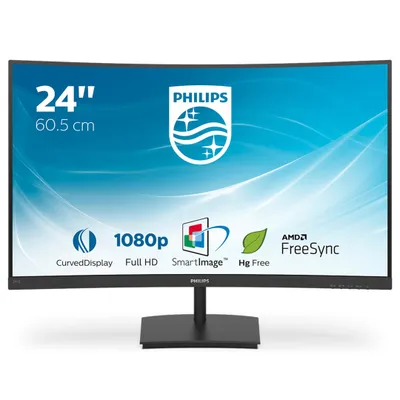 Monitor Philips E Line, 23.6", 1920 x 1080, 75 Hz, i zi - 1