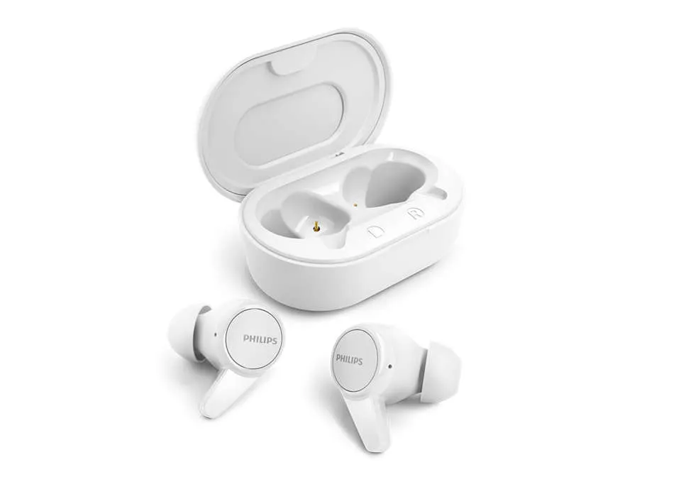 Dëgjuese Buds Philips TAT1207WT/00, wireless IPX4 Splash Mic, të bardha - 2