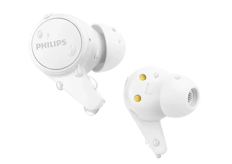 Dëgjuese Buds Philips TAT1207WT/00, wireless IPX4 Splash Mic, të bardha - 3