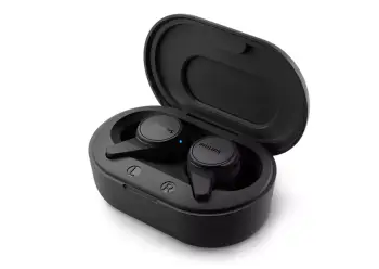Dëgjuese Buds Philips TAT1207BK/00, wireless IPX4 Splash Mic, të zeza