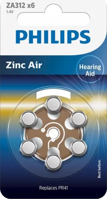 Bateri Philips ZA312B6A/00, PR41 ZA312