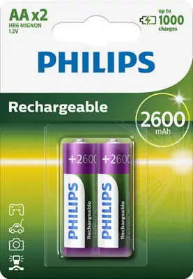Bateri Philips R6B2A260/10, rimbushëse 2600Mah AA / 2