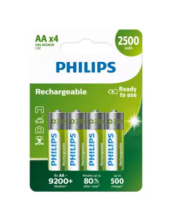 Bateri Philips R6B4RTU25/10, rimbushëse 2500Mah AA / 4