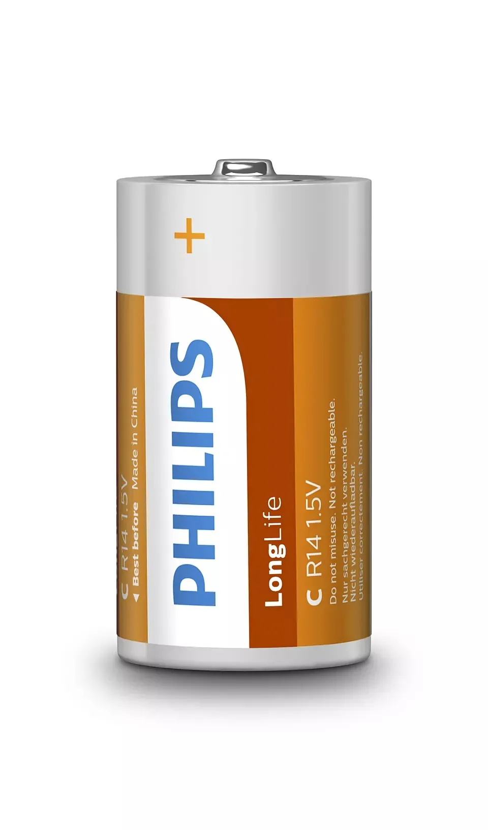Bateri Philips R14L2B/10, long life C / 2 - 3