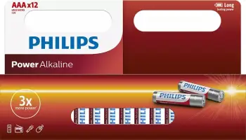 Bateri Philips LR03P12W/10, power alkaline AAA / 12