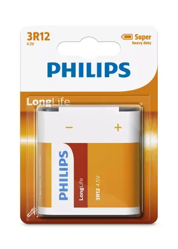 Bateri Philips 3R12L1B/10, long life 4.5V / 2