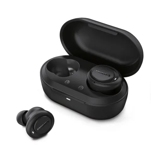 Kufje Buds Philips TAT1215BK/10 IPX4, Wireless, të zeza - 1