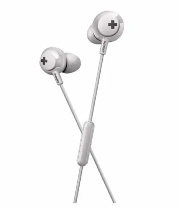 Dëgjuese Philips SHE4305WT/00, BASS+ Mic, të bardha
