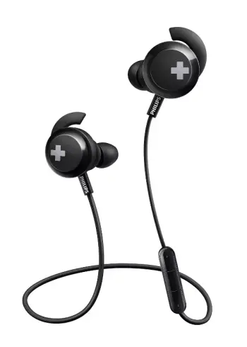 Dëgjuese Philips SHB4305BK/00, wireless, BASS+ Mic, të zeza