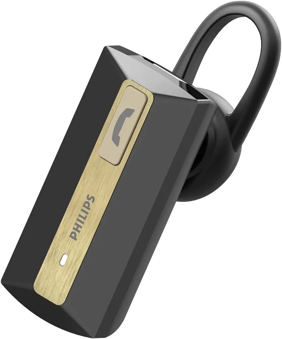Kufje mono Philips SHB1202/10, bluetooth, të zeza/ arta - 1