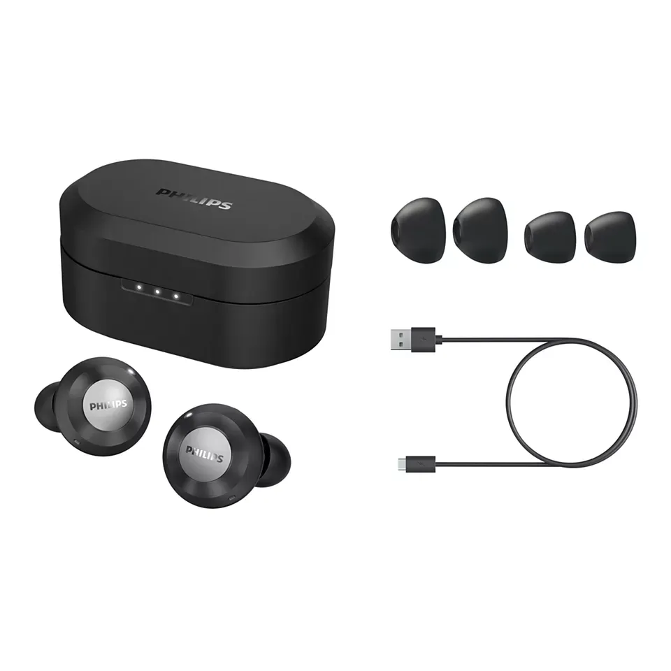 Dëgjuese Buds Philips TAT8505BK/00, wireless IPX4 Splash Mic, të zeza - 7