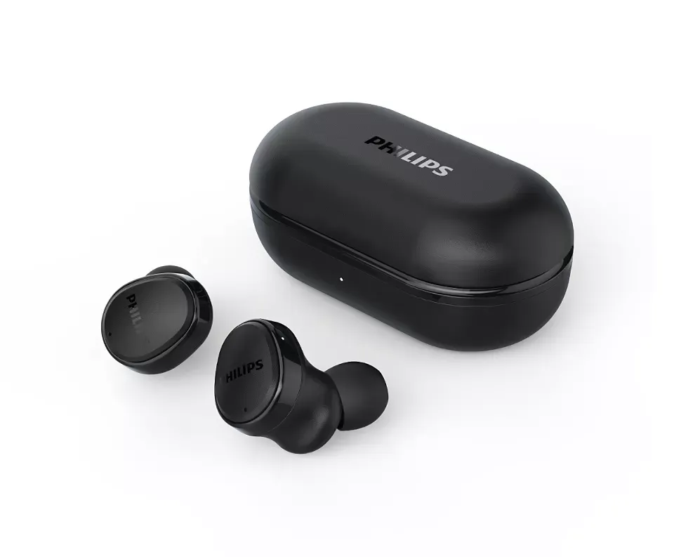 Dëgjuese Buds Philips TAT4556BK/00, wireless ANC Mic, të zeza - 1