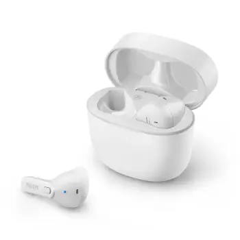 Dëgjuese Buds Philips TAT2236WT/00, wireless IPX4 Splash Mic, të bardha