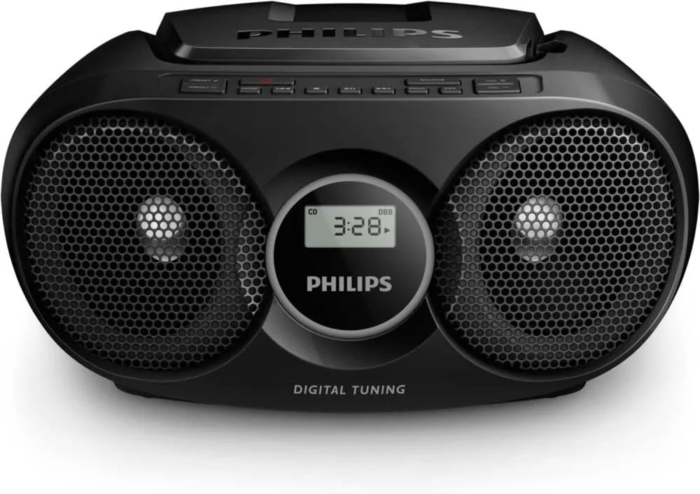 Radio Philips AZ215B/12, CD, FM AUX, e zezë - 1