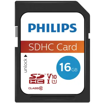 Kartelë memorie Philips SDHC 16GB Class 10 UHS-I, e zezë/e bardhë