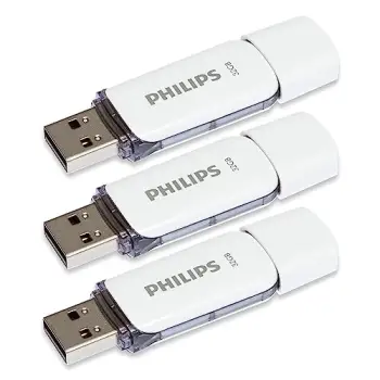 USB Flash Drive / Philips Snow Edition / 32 GB / USB 2.0 / 3-Pack – Gri