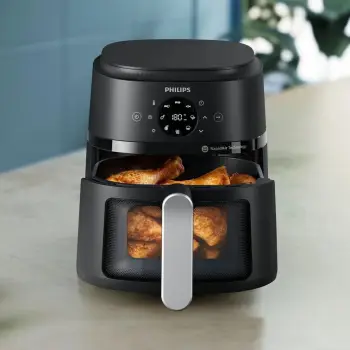 Fritezë me ajër Philips NA221/00, 4.2 L, 1500 W, e zezë/argjendtë