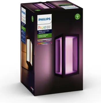 Llambë murale e jashtme smart Philips Hue Impress, LED, ngjyrë e zezë
