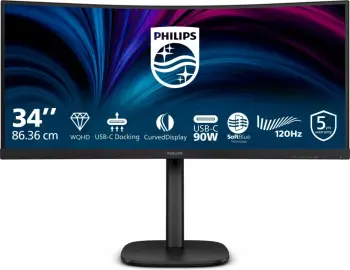Monitor Philips 3000 Series 34B2U3600C, 34", WQHD, i zi