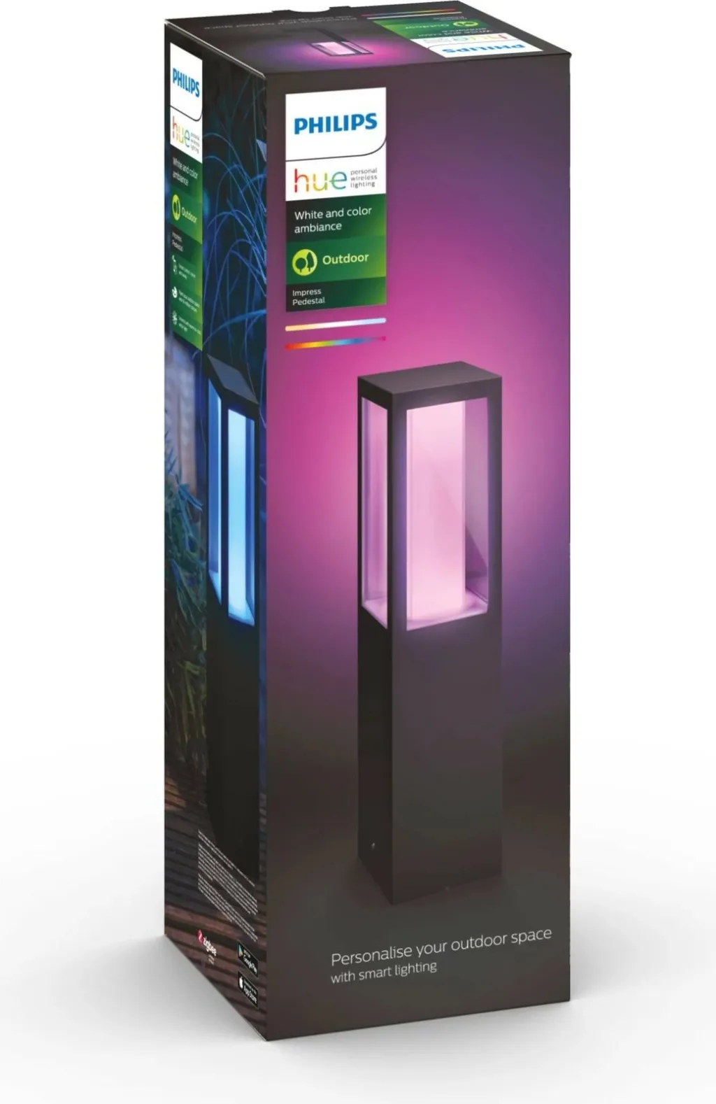 Dritë oborri Philips Hue Impress, smart LED, për jashtë, e zezë - 5
