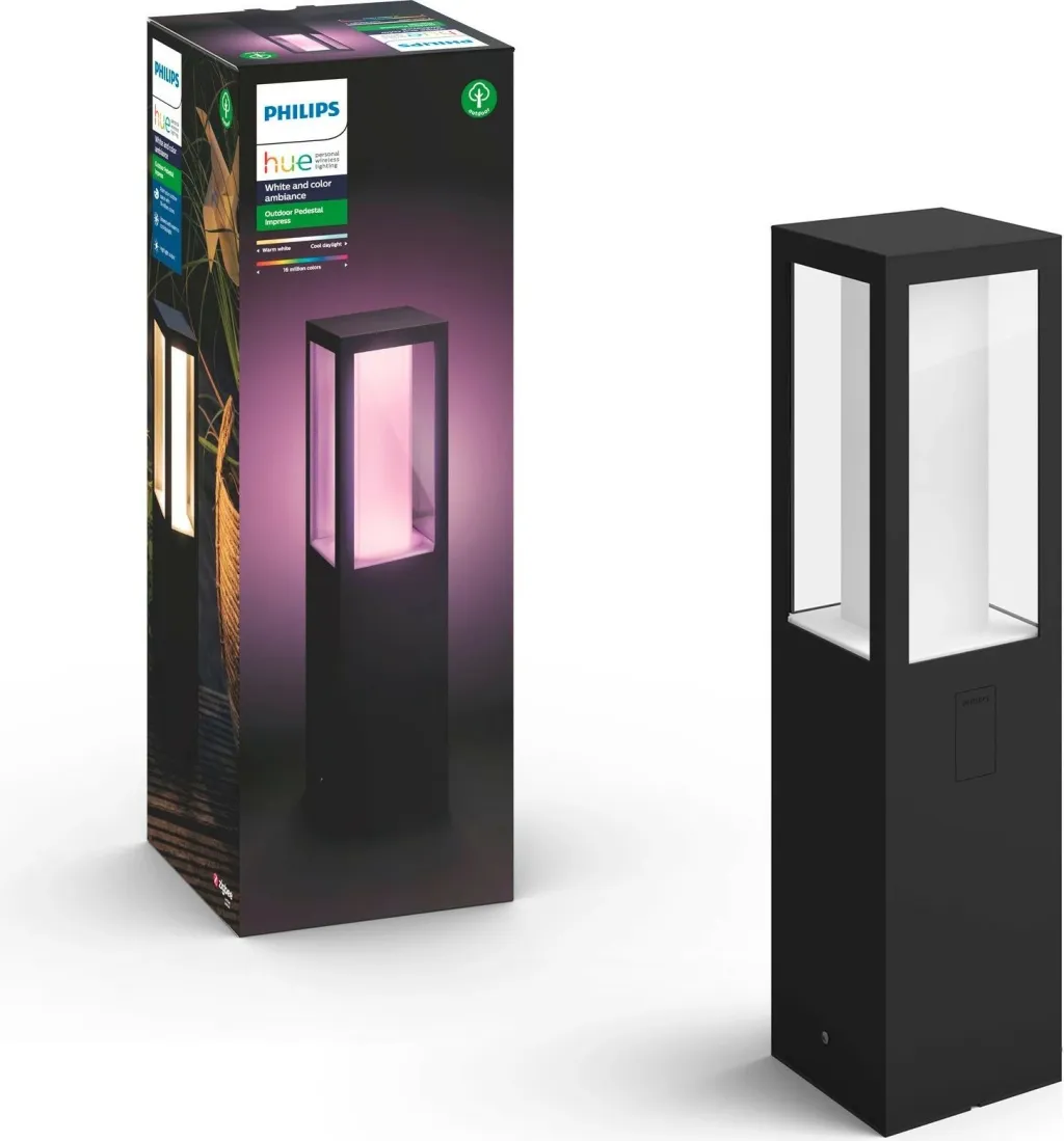 Dritë oborri Philips Hue Impress, smart LED, për jashtë, e zezë - 6