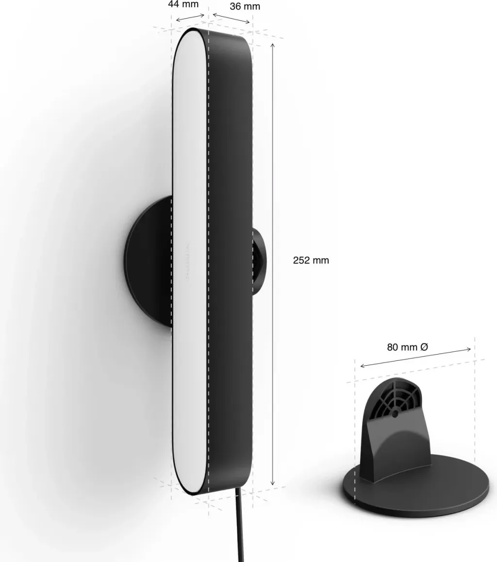 Llambë tavoline smart Philips Hue Play, LED, ZigBee, e zezë - 5