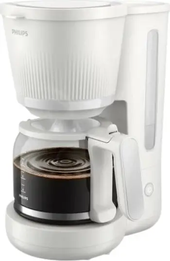 Aparat kafeje Philips HD7411/00, manual, 1.25L, i bardhë