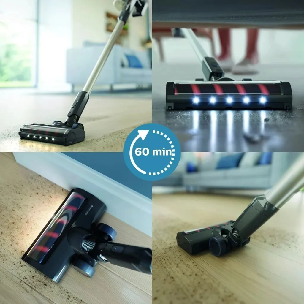 Fshesë elektrike Philips 3000 XC3031, pa kabllo, pa qese, e zezë, blu - 5