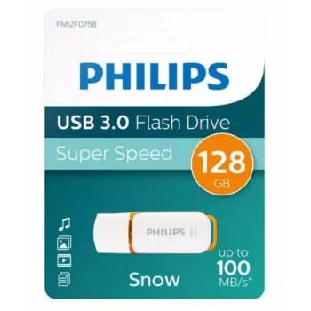 USB Philips Snow Edition FM12FD75B/00, 128GB, USB 3.0, e bardhë