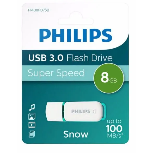 USB stick Philips Snow Edition 8GB, USB 3.0, spring green - 1