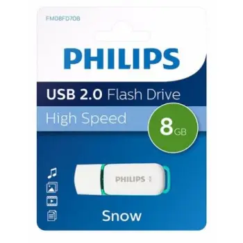 USB Philips Snow Edition FM08FD70B/00, 8GB, USB 2.0, e bardhë