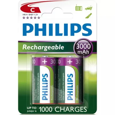 Bateri Philips R14B2A300/10, rimbushëse 3000Mah C / 2 - 1