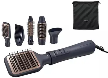 Drejtues flokësh furçë, Philips, BHA530/00, elektrik, i zi