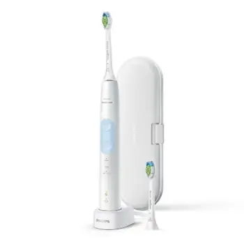 Furçë dhëmbësh sonike Philips Sonicare ProtectiveClean 5100 HX6859/29 me etui dhe kokë rezervë, e bardhë