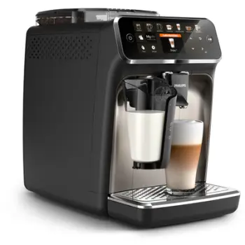 Makineri kafeje espresso automatike, Philips EP5447/90, 1500 W, 1.8 L, 15 bar, LatteGo, ekran TFT, krom/zezë