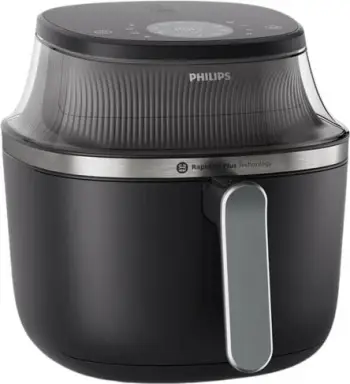 Fritezë ajri Philips Series 3000, 16 funksione gatimi, dritare shikimi, e zezë