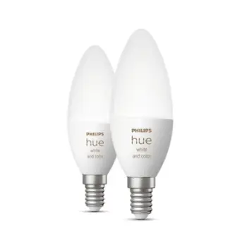 Llamba LED Philips Hue E14 5,3 W RGB, 2 copë