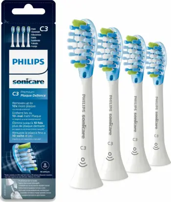 Koka furçe Philips Sonicare C3 Premium Plaque Defence HX9044/17, 4 copë, e bardhë