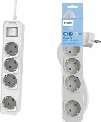Zgjatëse rryme Philips CHP2144W/60, 4 dalje, 3m, e bardhë