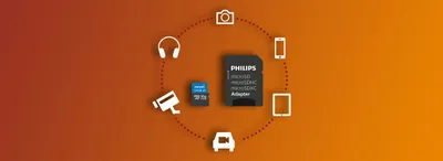 Kartë e memories microSDXC Philips, 256GB Class 10, me adapter - 2