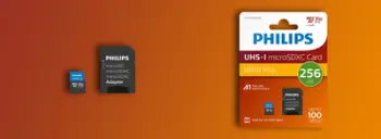 Kartë e memories microSDXC Philips, 256GB Class 10, me adapter