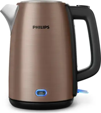 Çajnik elektrik Philips Viva Collection HD9355/92, 1.7 L, 2060 W, Bakër, Zi