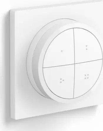 Telekomandë inteligjente Philips Hue Tap Dial Switch, me rrotullim, e bardhë