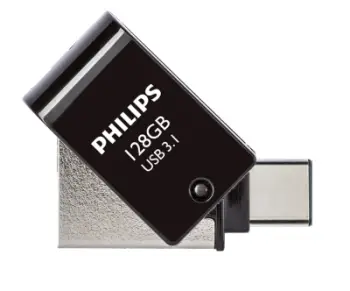 USB Philips 3.1, 2në1 USB-C, 128GB